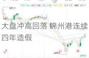 大盘冲高回落 锦州港连续四年造假