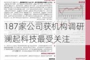 187家公司获机构调研 澜起科技最受关注