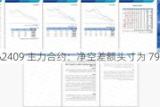 PTA2409 主力合约：净空差额头寸为 79904