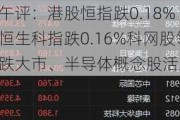 午评：港股恒指跌0.18% 恒生科指跌0.16%科网股领跌大市、半导体概念股活跃