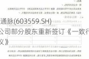 *ST通脉(603559.SH)：公司部分股东重新签订《一致行动协议》