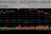 光大期货0703观点：API原油库存意外大幅去库 原油震荡偏强