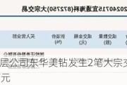 新三板创新层公司东华美钻发生2笔大宗交易，总成交金额425.49万元