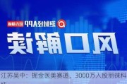 江苏吴中：掘金医美赛道，3000万入股丽徕科技