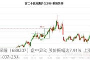 格灵深瞳（688207）盘中异动 股价振幅达7.91%  上涨6.87%（07-23）