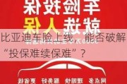 比亚迪车险上线，能否破解“投保难续保难”？