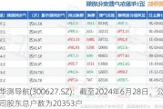 华测导航(300627.SZ)：截至2024年6月28日，公司股东总户数为20353户