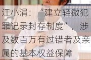 江小涓：“建立轻微犯罪记录封存制度”，涉及数百万有过错者及亲属的基本权益保障