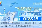 业绩大幅预增，中船系嗨了！国防军工ETF（512810）盘中上探2.57%，千万资金提前埋伏！