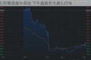 石药集团盘中异动 下午盘股价大跌5.07%