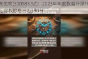 赛托生物(300583.SZ)：2023年年度权益分派10派4.5元 除权除息日7月30日