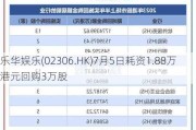 乐华娱乐(02306.HK)7月5日耗资1.88万港元回购3万股