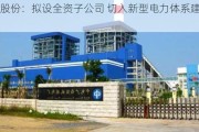 华民股份：拟设全资子公司 切入新型电力体系建设领域