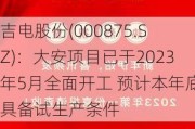 吉电股份(000875.SZ)：大安项目已于2023年5月全面开工 预计本年底具备试生产条件