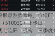 高股息涨势暂歇，价值ETF（510030）止步日线七连阳！机构：三季度有望迎来市场拐点