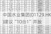 中国水业集团(01129.HK)建议“10合1”并股