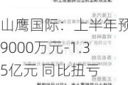 山鹰国际：上半年预盈9000万元-1.35亿元 同比扭亏