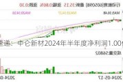 财报速递：中仑新材2024年半年度净利润1.00亿元