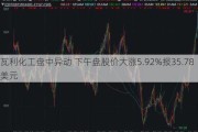 瓦利化工盘中异动 下午盘股价大涨5.92%报35.78美元