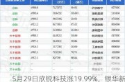 5月29日欣锐科技涨19.99%，银华新能源新材料A基金重仓该股