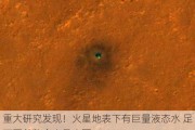 重大研究发现！火星地表下有巨量液态水 足可覆盖整个火星表面