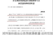 减持股份超出公告预披露数量 达刚控股股东收深交所监管函