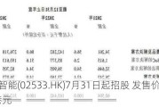 黑芝麻智能(02533.HK)7月31日起招股 发售价每股28-30.3港元