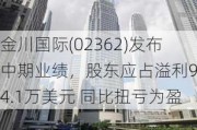 金川国际(02362)发布中期业绩，股东应占溢利924.1万美元 同比扭亏为盈