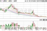 卓兆点胶下跌5.23%，报17.95元/股