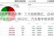 A股呈现弱势震荡反弹，三大指数飘红，近4000股上涨！主力资金流出60.3832亿，汽车整车板块获净流入9.02亿