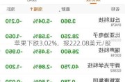 苹果下跌3.02%，报222.08美元/股