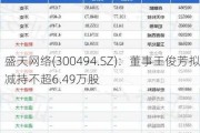 盛天网络(300494.SZ)：董事王俊芳拟减持不超6.49万股