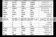 万科A：为银行融资提供147.28亿元担保