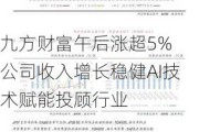 九方财富午后涨超5% 公司收入增长稳健AI技术赋能投顾行业