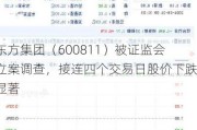 东方集团（600811）被证监会立案调查，接连四个交易日股价下跌显著