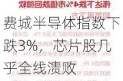 费城半导体指数下跌3%，芯片股几乎全线溃败