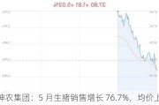 神农集团：5 月生猪销售增长 76.7%，均价上涨 2.74%