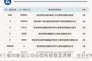 新三板创新层公司众信科技登龙虎榜：当日价格振幅达到90.05%