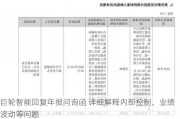 巨轮智能回复年报问询函 详细解释内部控制、业绩波动等问题