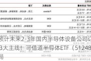 中信证券预计未来2-3年国内半导体设备公司订单将快速提升 关注3大主线！可借道半导体ETF（512480）一键布局