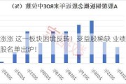 涨涨涨 这一板块困境反转！受益股稀缺 业绩暴增股名单出炉！