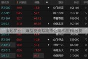 宝地矿业：海益投资拟减持公司不超3%股份