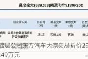 新三板基础层公司东方汽车大宗交易折价29.75%，成交金额55.49万元