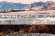 高原之宝盘中异动 急速下跌6.01%报0.172港元