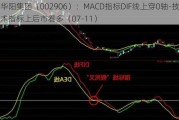 华阳集团（002906）：MACD指标DIF线上穿0轴-技术指标上后市看多（07-11）