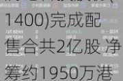 满地科技股份(01400)完成配售合共2亿股 净筹约1950万港元