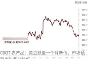 CBOT 农产品：美豆跌至一个月新低，市场预期生长条件较好