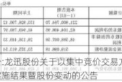 龙迅股份:龙迅股份关于以集中竞价交易方式回购公司股份实施结果暨股份变动的公告