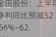 金田股份：上半年净利同比预减52.56%―62.72%