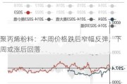 聚丙烯粉料：本周价格跌后窄幅反弹，下周或涨后回落